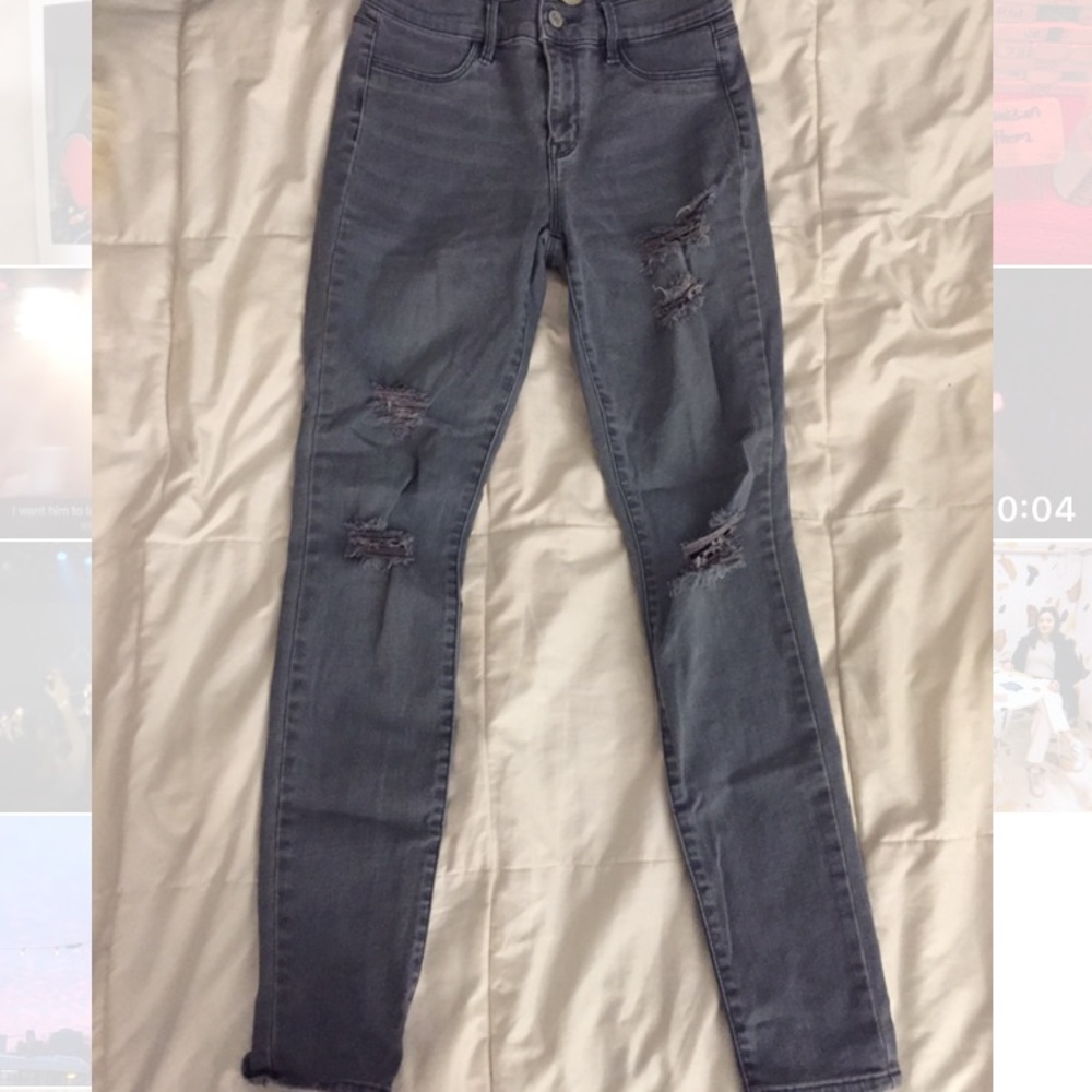 PAC SUN ripped gray jeans